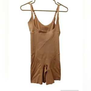 ShapeRx Fitness Body Shaper Womens Firm control Beige Nylon Spandex Women's Med